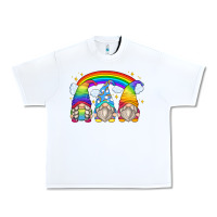 White rainbow gnomes Urban Heavy Tee - Zillion Design Studio