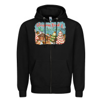 Black christmas break and tree cakes Zipper Hoodie - FaDigitalArtStudio
