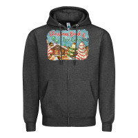 Charcoal Heather christmas break and tree cakes Zipper Hoodie - FaDigitalArtStudio