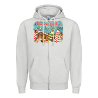 Dove Grey christmas break and tree cakes Zipper Hoodie - FaDigitalArtStudio