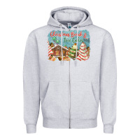 Heather Grey christmas break and tree cakes Zipper Hoodie - FaDigitalArtStudio