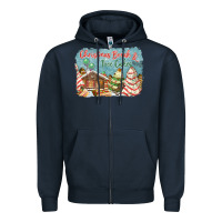 Navy christmas break and tree cakes Zipper Hoodie - FaDigitalArtStudio