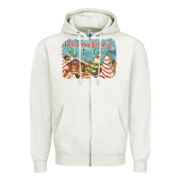 Oatmeal Heather christmas break and tree cakes Zipper Hoodie - FaDigitalArtStudio