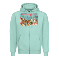 Seafoam christmas break and tree cakes Zipper Hoodie - FaDigitalArtStudio