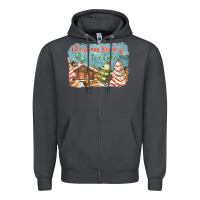 Smoke christmas break and tree cakes Zipper Hoodie - FaDigitalArtStudio