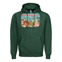 Sports Green christmas break and tree cakes Zipper Hoodie - FaDigitalArtStudio