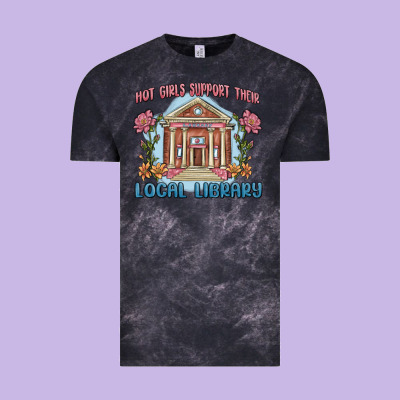 Vintage Tee hot girls support their local library