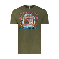 Vintage Olive hot girls support their local library Vintage Tee - MaliasSmallBusiness