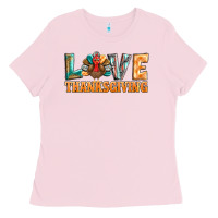 Bubblegum Pink love thanksgiving western turkey Ladies Tee - BarkalooDesign