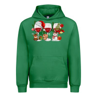Emerald Christmas Wine Glasses Urban Hoodie - MaliasSmallBusiness