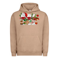 Pigment Burro Christmas Wine Glasses Urban Hoodie - MaliasSmallBusiness