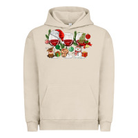 Pigment French Oak Christmas Wine Glasses Urban Hoodie - MaliasSmallBusiness