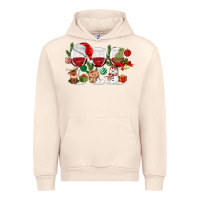 Sandshell Christmas Wine Glasses Urban Hoodie - MaliasSmallBusiness