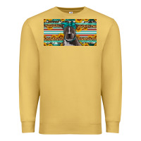 Antique Gold pittbull license plate Premium Sweatshirt - Artiststas