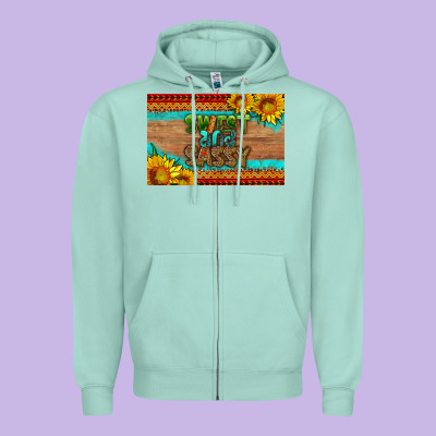 Sweet And Sassy Juneteenth Skinny Metal Can Holder Zipper Hoodie Designed By Hra Design Shop