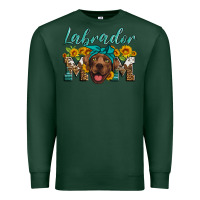 Sports Green labrador mom Premium Sweatshirt - Artiststas