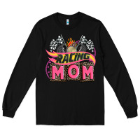 Black racing mom with racing oto equipment Long Sleeve Tee - AdoDesignShop