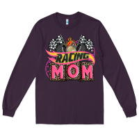 Plum racing mom with racing oto equipment Long Sleeve Tee - AdoDesignShop
