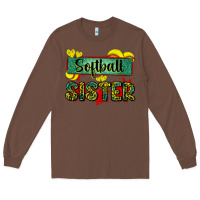 Chestnut softball sister with leopard Long Sleeve Tee - Zillion Design Studio