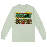 Matcha softball sister with leopard Long Sleeve Tee - Zillion Design Studio