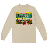Mushroom softball sister with leopard Long Sleeve Tee - Zillion Design Studio
