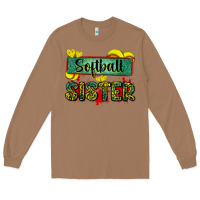 Toasted Coconut softball sister with leopard Long Sleeve Tee - Zillion Design Studio