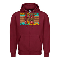Burgundy sassy little soul  skinny metal can holder Zipper Hoodie - HRA Design Shop