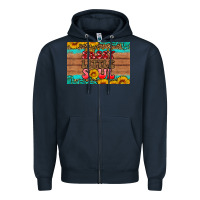 Navy sassy little soul  skinny metal can holder Zipper Hoodie - HRA Design Shop