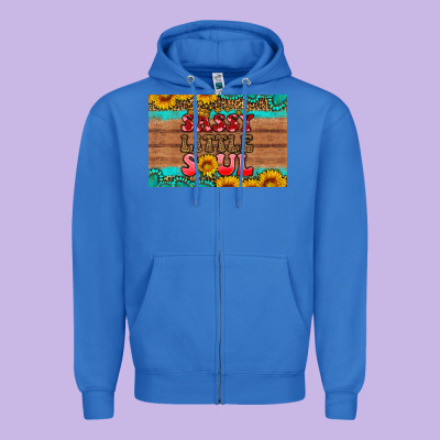 Sassy Little Soul  Skinny Metal Can Holder Zipper Hoodie Designed By Hra Design Shop