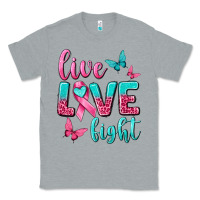 Heather Grey Live Love Fight Breast Cancer Classic Tee - texasbilliewilder