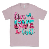 Lilac Live Love Fight Breast Cancer Classic Tee - texasbilliewilder
