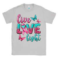 Moon Dust Live Love Fight Breast Cancer Classic Tee - texasbilliewilder
