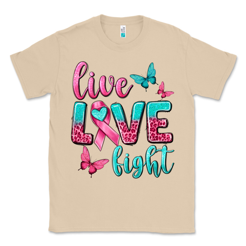 Live Love Fight Breast Cancer Classic Tee by texasbilliewilder | Teevron