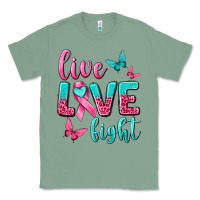 Sage Live Love Fight Breast Cancer Classic Tee - texasbilliewilder