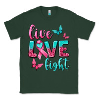 Sports Green Live Love Fight Breast Cancer Classic Tee - texasbilliewilder