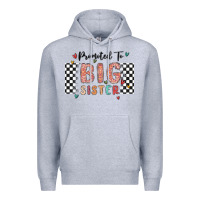 Heather Grey promoted to big sister Premium Hoodie - MaliasSmallBusiness