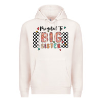 Pale Pink promoted to big sister Premium Hoodie - MaliasSmallBusiness