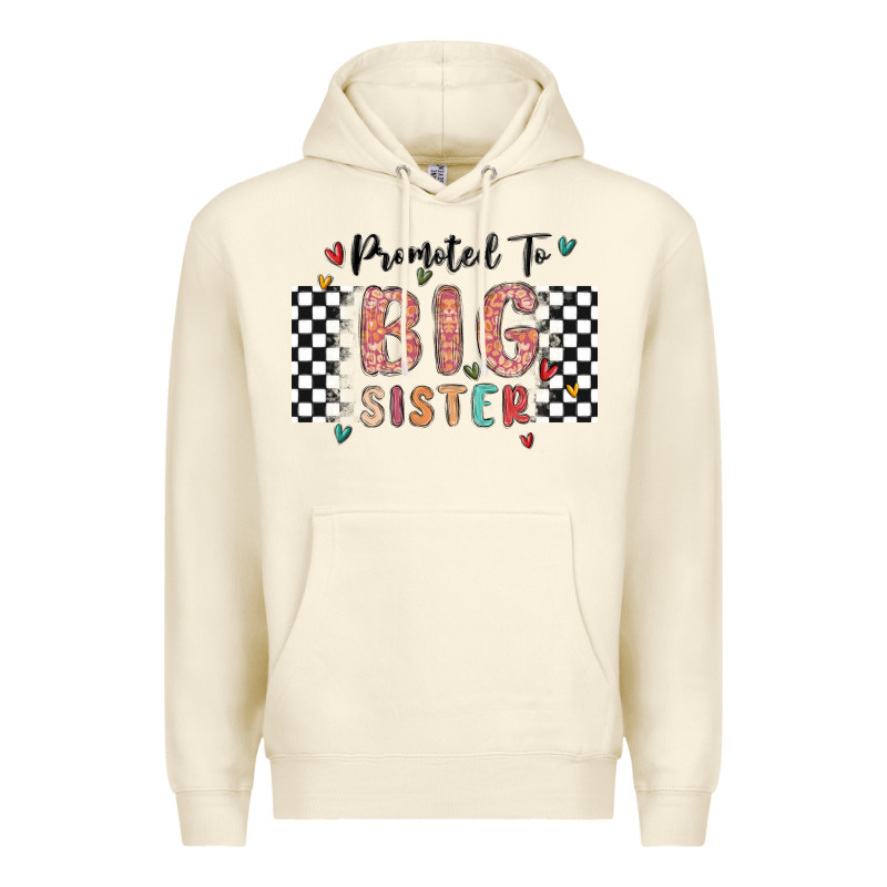 Promoted To Big Sister Premium Hoodie by MaliasSmallBusiness | Teevron