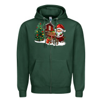 Sports Green christmas gnomes barnyard Zipper Hoodie - FaDigitalArtStudio