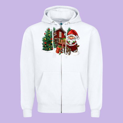 Christmas Gnomes Barnyard Zipper Hoodie Designed By Fadigitalartstudio
