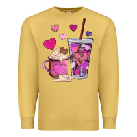 Antique Gold valentines day heart coffe Premium Sweatshirt - AdoDesignShop