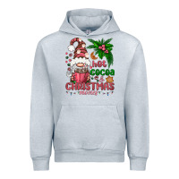 Heather Grey Pink Christmas hot cocoa and christmas movies Urban Hoodie - NancyCooperArtShop