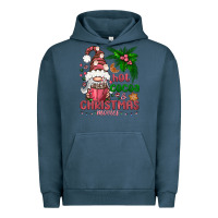 Pigment Midnight Navy Pink Christmas hot cocoa and christmas movies Urban Hoodie - NancyCooperArtShop