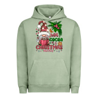 Pigment Oil Green Pink Christmas hot cocoa and christmas movies Urban Hoodie - NancyCooperArtShop