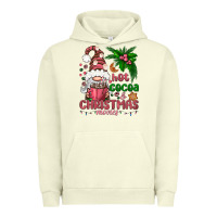 Pigment Pistachio Pink Christmas hot cocoa and christmas movies Urban Hoodie - NancyCooperArtShop