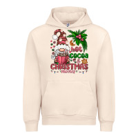 Sandshell Pink Christmas hot cocoa and christmas movies Urban Hoodie - NancyCooperArtShop