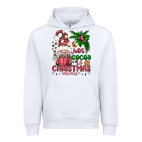 White Pink Christmas hot cocoa and christmas movies Urban Hoodie - NancyCooperArtShop