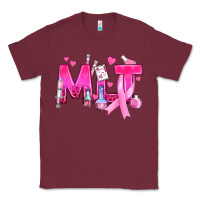 Burgundy Medical Laboratory Technician Breast Cancer Classic Tee - texasbilliewilder