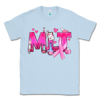 Dusty Blue Medical Laboratory Technician Breast Cancer Classic Tee - texasbilliewilder