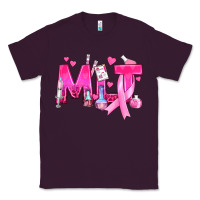 Plum Medical Laboratory Technician Breast Cancer Classic Tee - texasbilliewilder